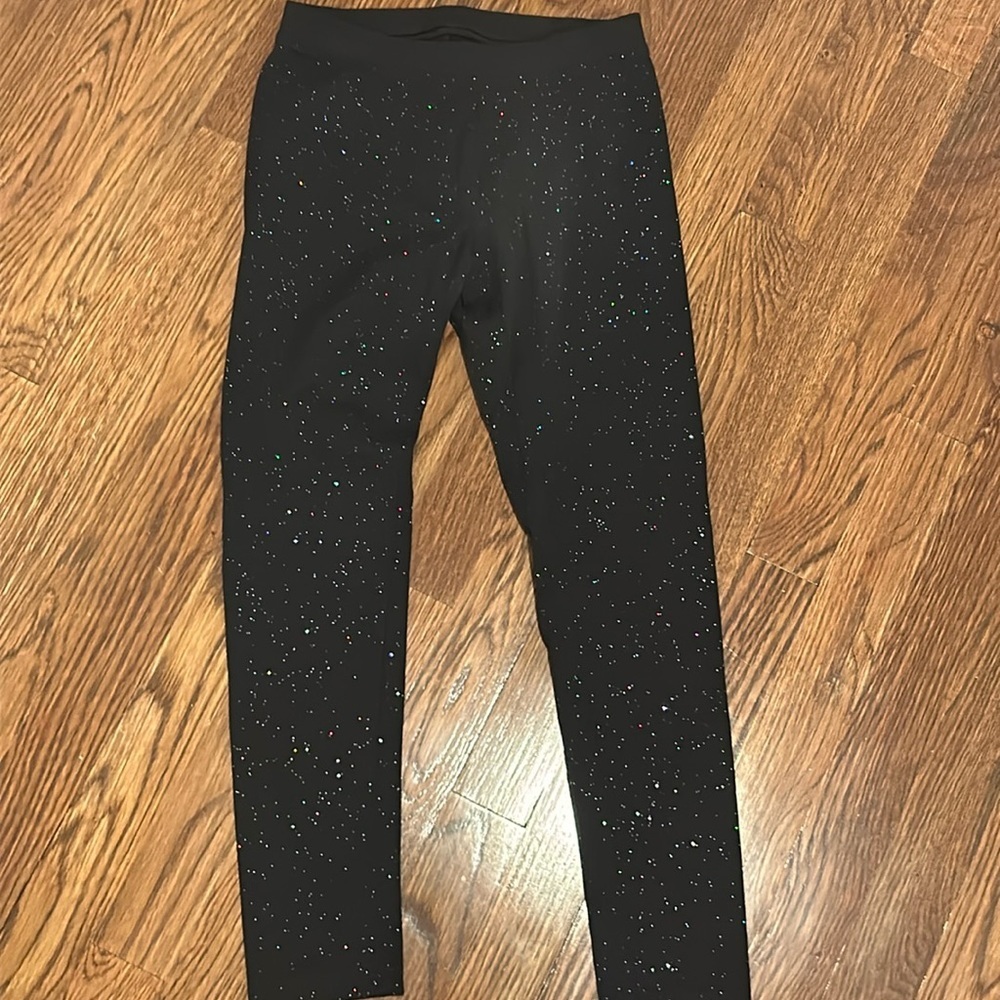 Cat&Jack Girls Sparkly Black Leggings Size L